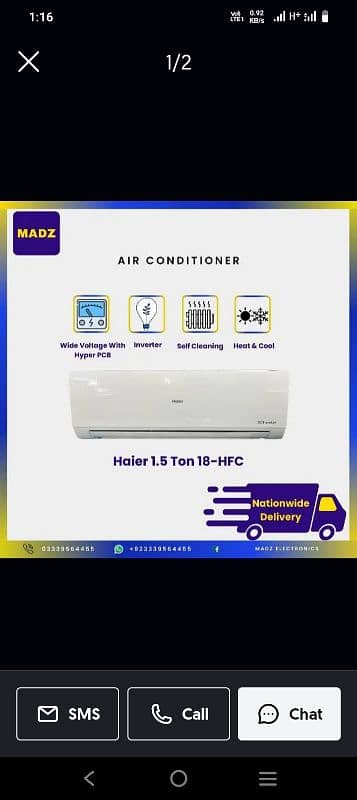 Haier 1.5 ton 18HSU 0