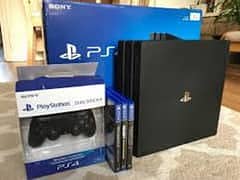 Ps4 pro with 15 games and 2 controllers 0