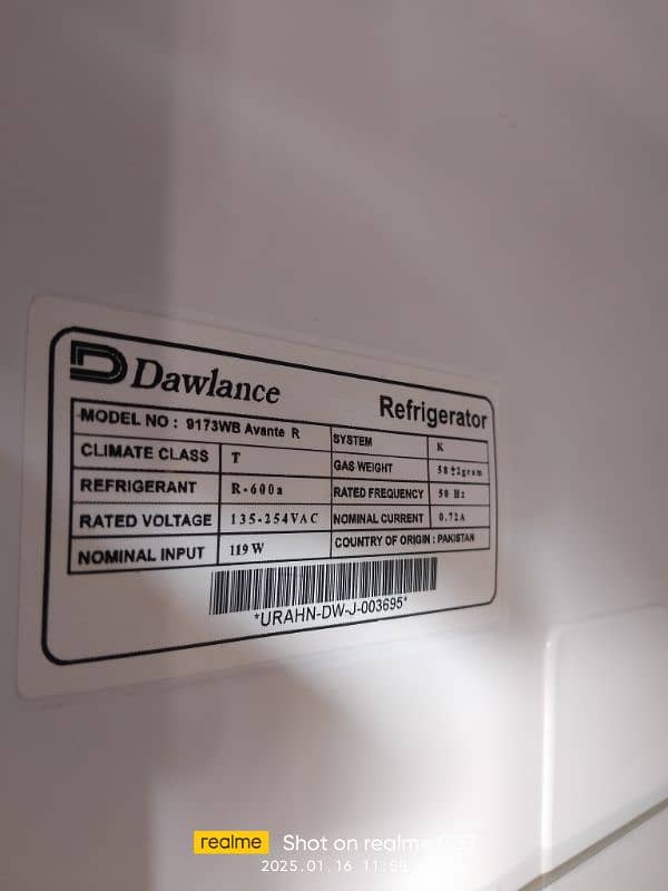 Dawlance mideum size daball door 9173W 5