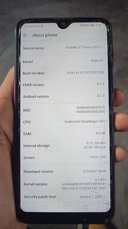 Huawei y7 prime 3bg ram 32bg  all okay 0