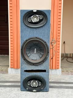 Car Woofer and Original kenwood 2 Speakers