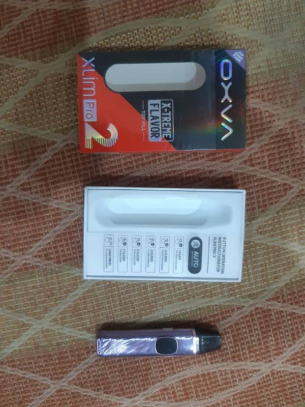 Vape Pod purple Oxva xlim pro 2 with complete box normal condition hai 8