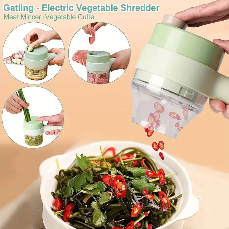 4 In 1 Rechargeable Handheld Hammer Chopper 11