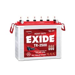 Excide Tall Battery 2500 - 1.5 Years Used, Good Condition