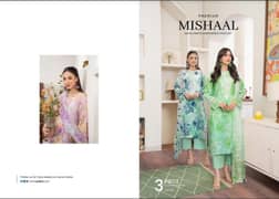 Mishaal Collection 3pcs Lawn Branded Suit