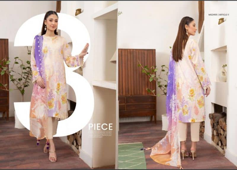 Mishaal Collection 3pcs Lawn Branded Suit 2