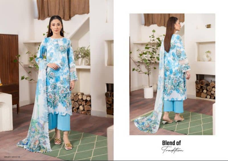 Mishaal Collection 3pcs Lawn Branded Suit 5