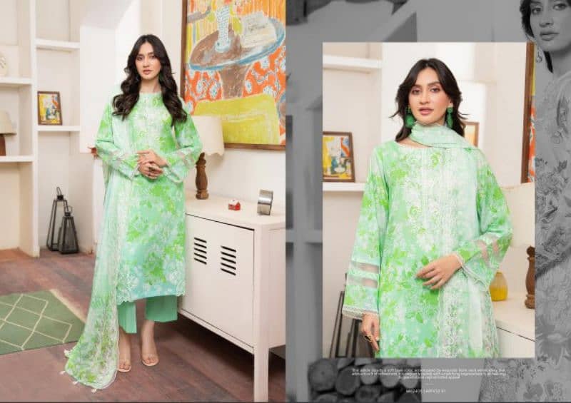 Mishaal Collection 3pcs Lawn Branded Suit 8