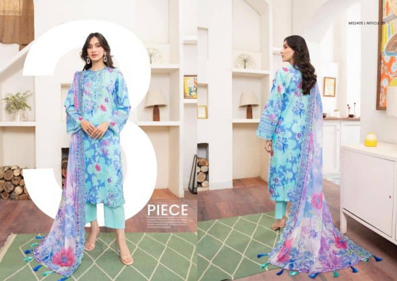 Mishaal Collection 3pcs Lawn Branded Suit 10