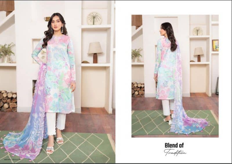 Mishaal Collection 3pcs Lawn Branded Suit 13