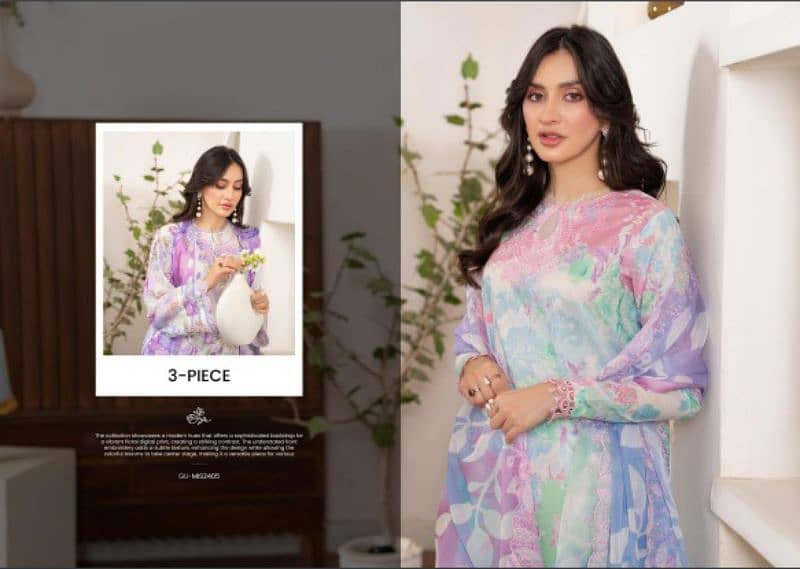 Mishaal Collection 3pcs Lawn Branded Suit 16