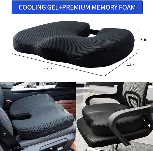 Car Seat Cushion for Pain Relief: High-Density Memory Foam 1