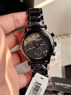 EMPORIO ARMANI Luigi Chronograph Black Dial Men's Watch AR1509