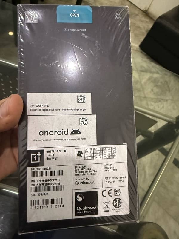 OnePlus Nord 8gb 128gb Official PTA Approved 8