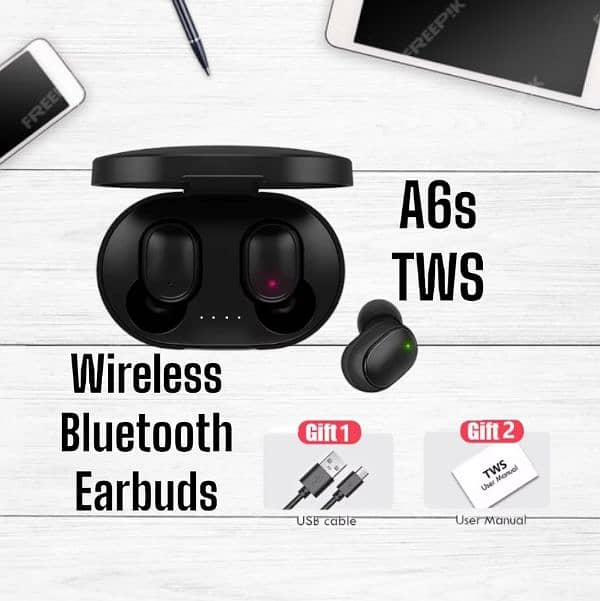 Original A6s TWS Wireless Bluetooth Earbuds, Multicolor 3