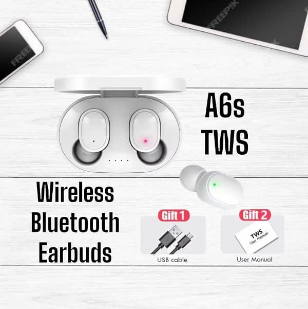 Original A6s TWS Wireless Bluetooth Earbuds, Multicolor 4