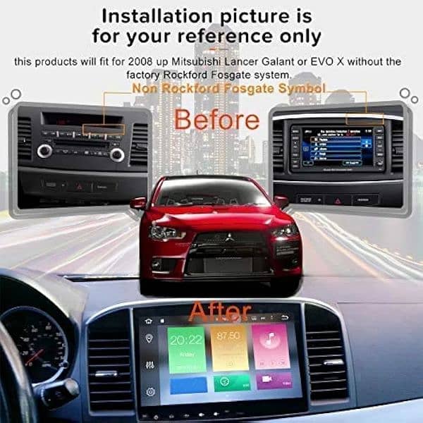 SYGAV Android Car Stereo GPS Navigation Radio for 2008-2017 Mitsubishi 1