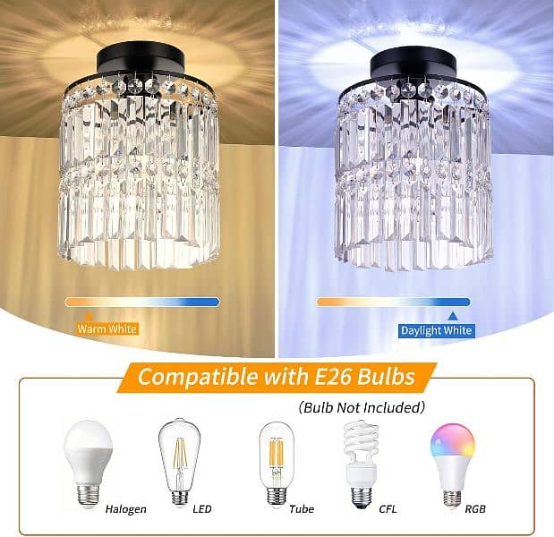 uk frideko lights Modern Crystal Ceiling Lamp Black Ceiling Light 4