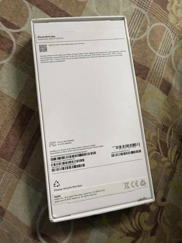 iphone 16 pro max 256gb desert colour 1 cycle count 1