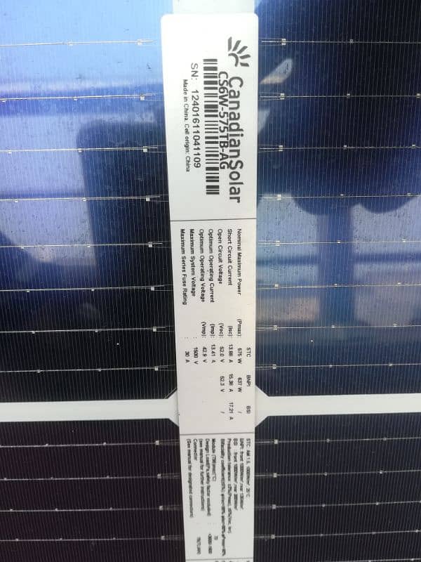 Canadian solar panels 575w 3