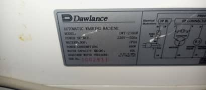 dawlance automatic washing machine 1600A