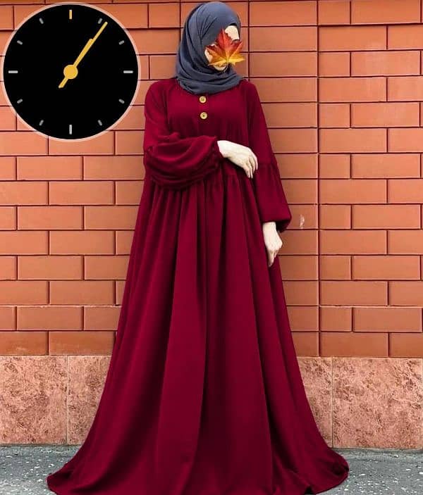 classic maroon maxi abaya 0