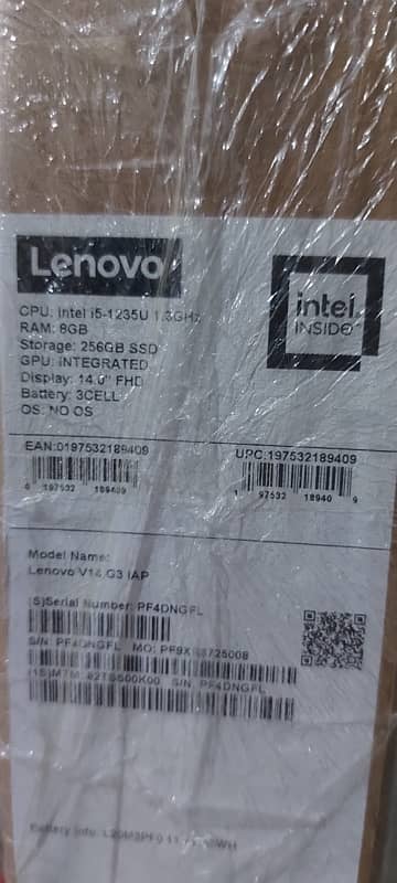 Lenovo V15 G3 (i5 12 Gen, 8GB ram, 256Gb SSD) 0