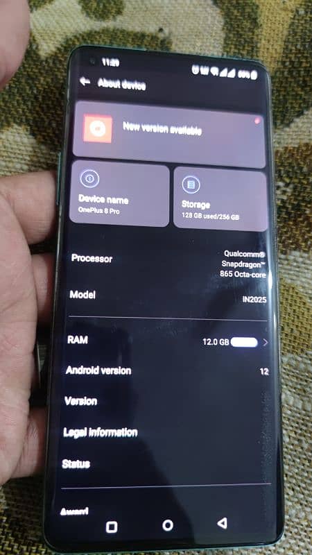 ONE PLUS 8 PRO ORIGINAL CONDITION ALL OK 9