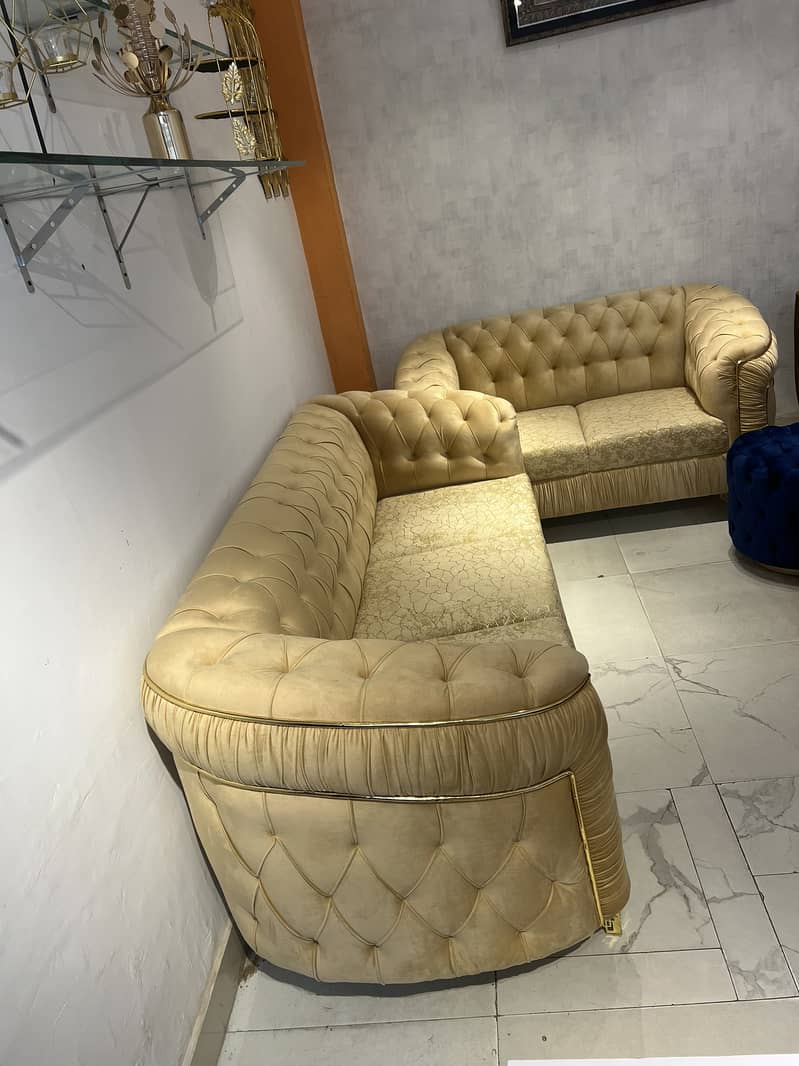 Italy Design / Golden Sofa / Brand New Sofa / Sofa Set 3