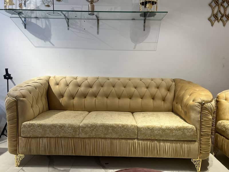 Italy Design / Golden Sofa / Brand New Sofa / Sofa Set 5