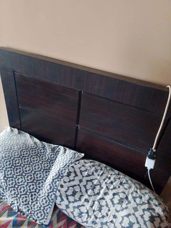 Brown Lamination Lasaani single bed and wardrobe 1