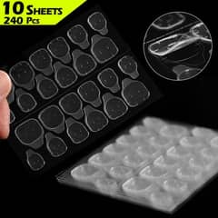 10PCS Nail Glue Sheets - Wholesale Adhesive Tabs for Nails