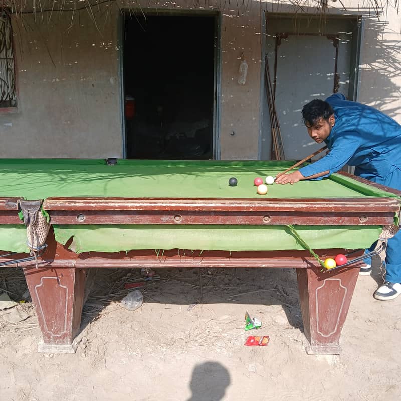 Snooker table 5.10 width and length location chak ghazi Hafizabad 4