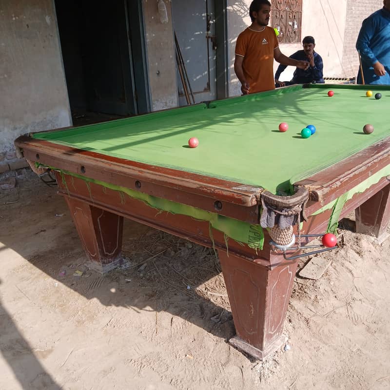 Snooker table 5.10 width and length location chak ghazi Hafizabad 6