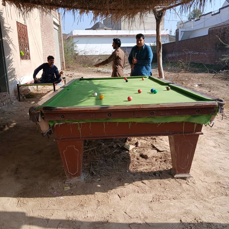 Snooker table 5.10 width and length location chak ghazi Hafizabad 7