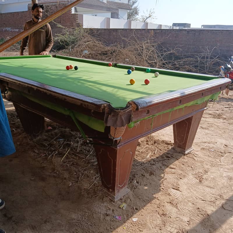 Snooker table 5.10 width and length location chak ghazi Hafizabad 8