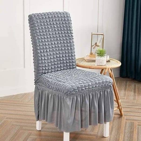 Bubble Fabric Dining Chair Cover 0