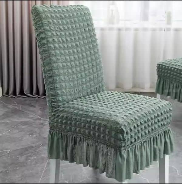 Bubble Fabric Dining Chair Cover 5