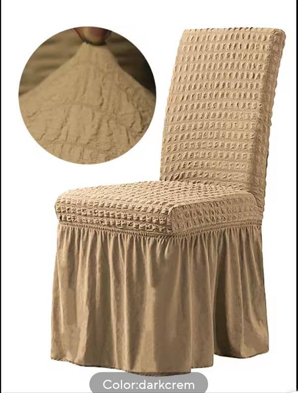 Bubble Fabric Dining Chair Cover 8