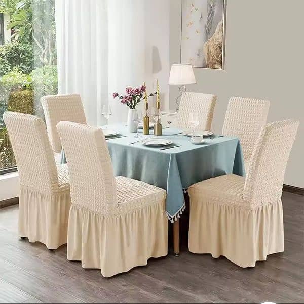 Bubble Fabric Dining Chair Cover 13