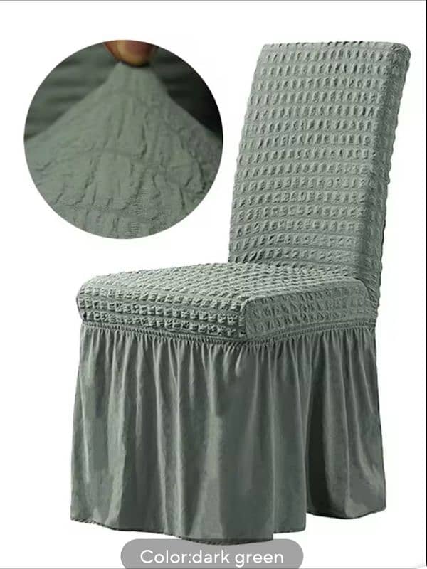 Bubble Fabric Dining Chair Cover 17