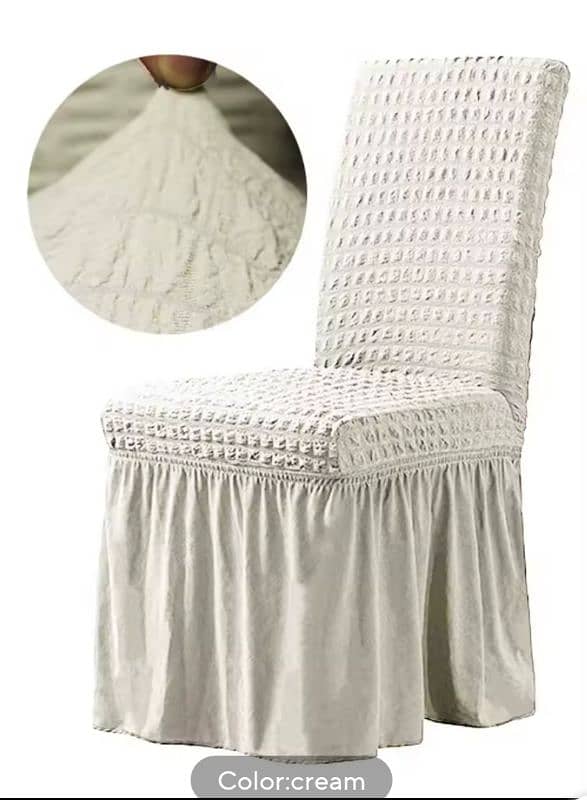 Bubble Fabric Dining Chair Cover 19