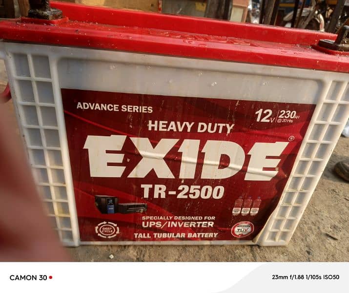 "Excide Tall Battery 2500 - 1.5 Years Used, Good Condition" 1