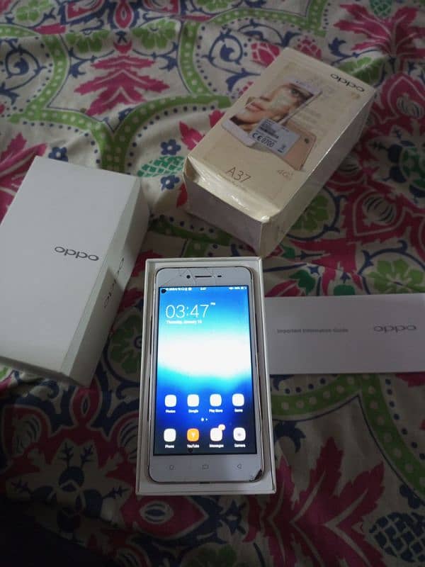 oppo a37 with box pta approved working 0