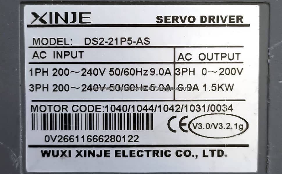 XINJE 1.5kw MS-130ST-M10015B-21P5 AC Servo Motor + DS2-21P5-AS Driver 8