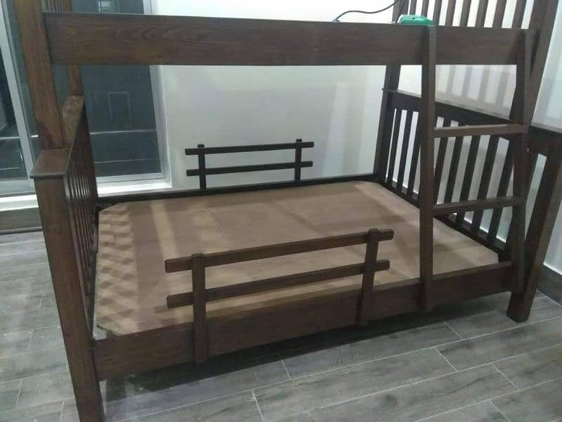 wooden bunk bed slightly used 0