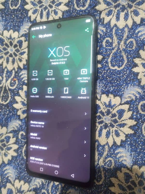 infinix note 10 6/128gb candition 10/9 no open naver repair 0