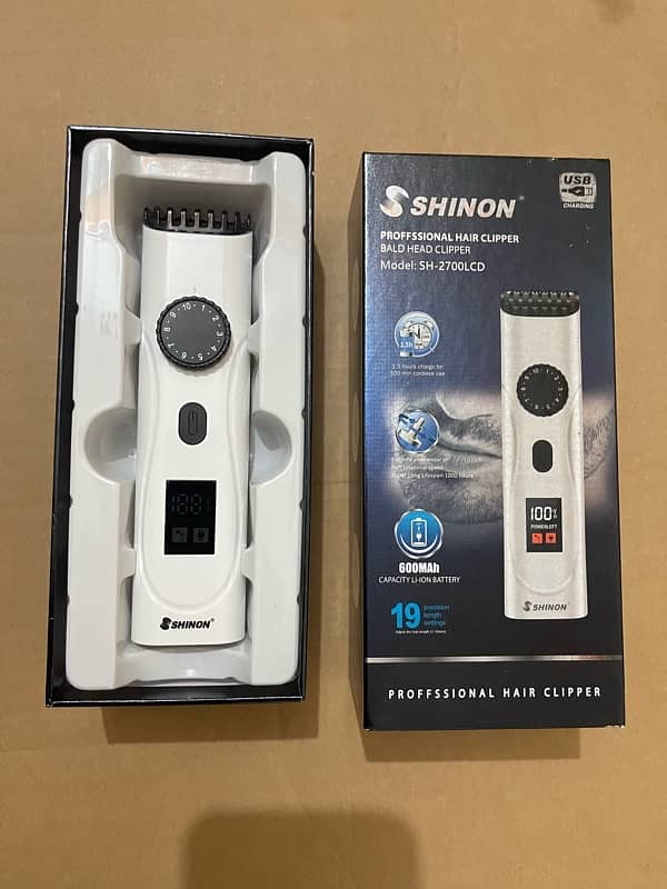 Shinon 2700 LCD Hair trimmer clipper hair cutting removable machine 2