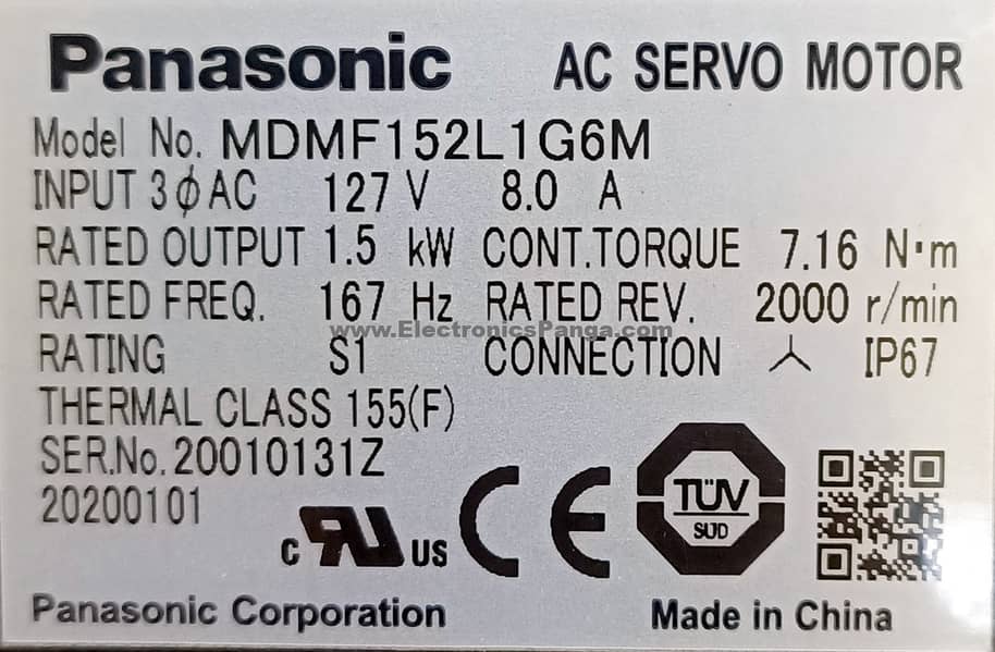 PANASONIC 1.5kw MDMF152L1G6M Servo Motor + MDDLN55SG011 Driver (Panga) 2