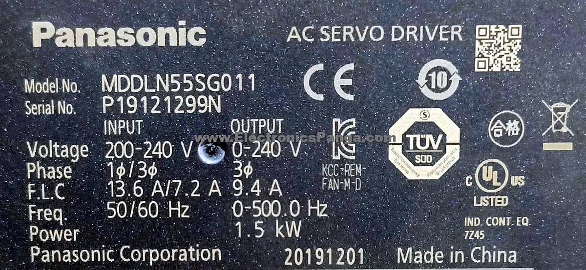 PANASONIC 1.5kw MDMF152L1G6M Servo Motor + MDDLN55SG011 Driver (Panga) 8